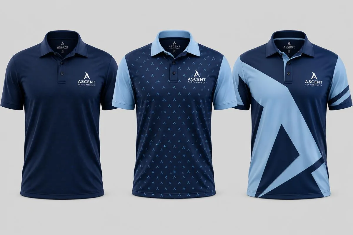 Subtle, moderate and bold custom company polo designs