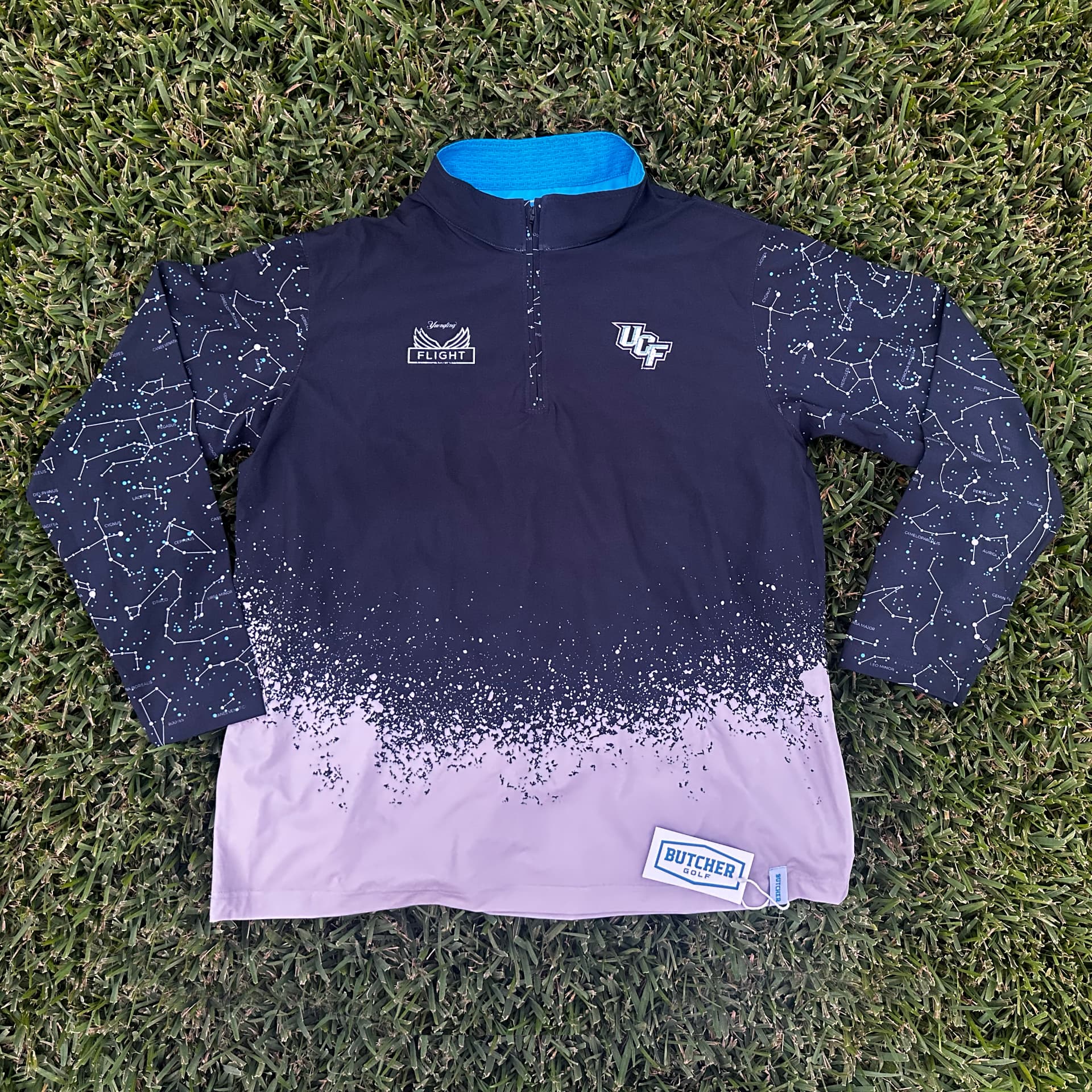 Custom quarter-zip in team colors suited to event staff and early morning tee times.